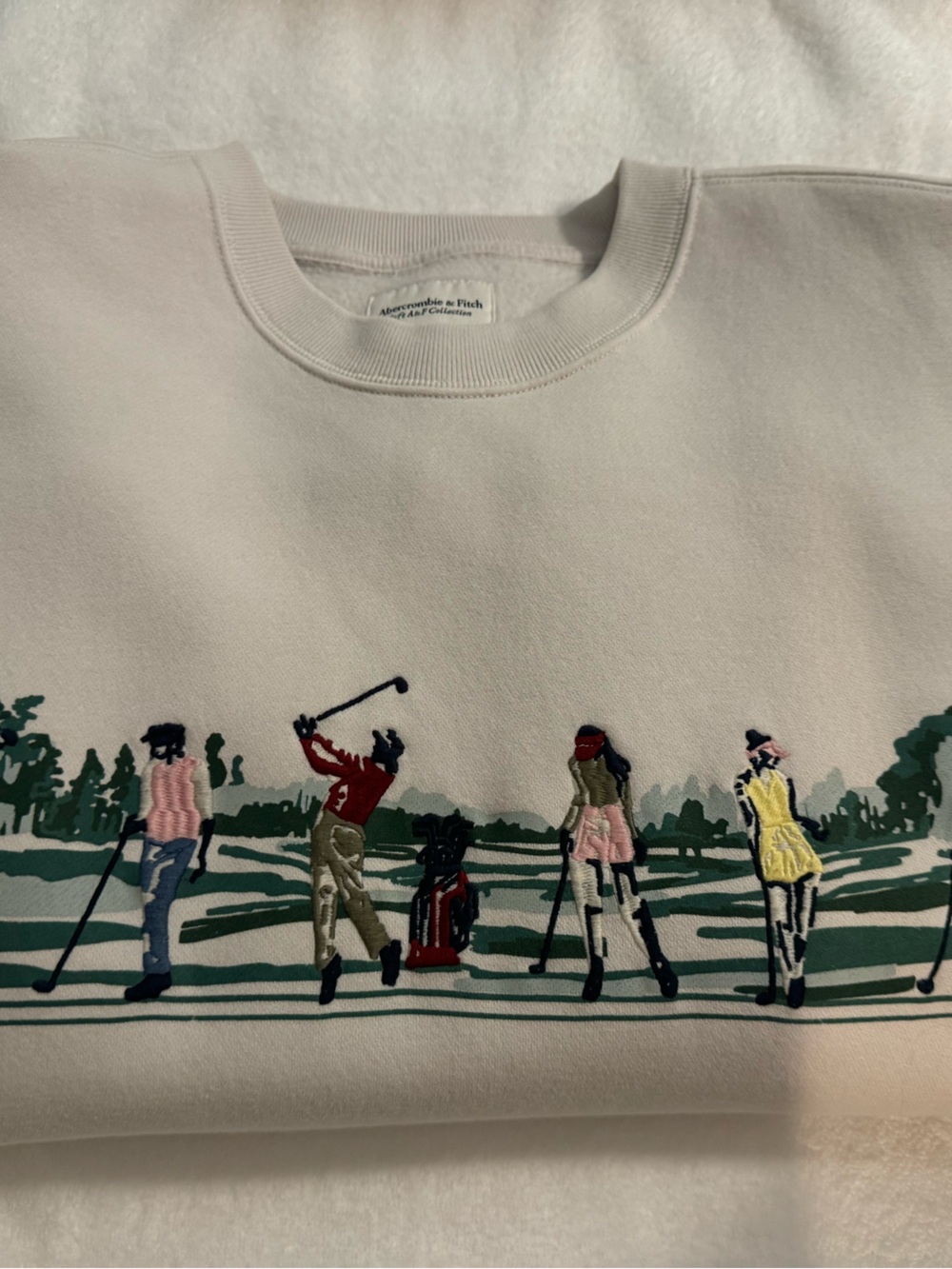 Oversized graphic white Golf Crewneck Sweatshirt - Picture 6 of 7
